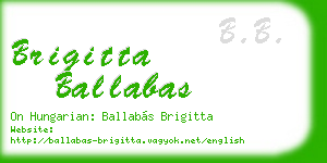 brigitta ballabas business card